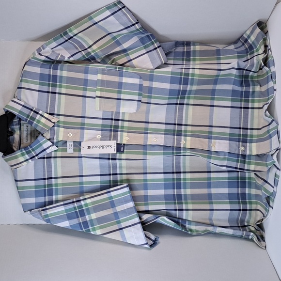 Saddlebred Men's Big & Tall Plaid Button Down Shirt 3X Easy Care - Picture 4 of 8